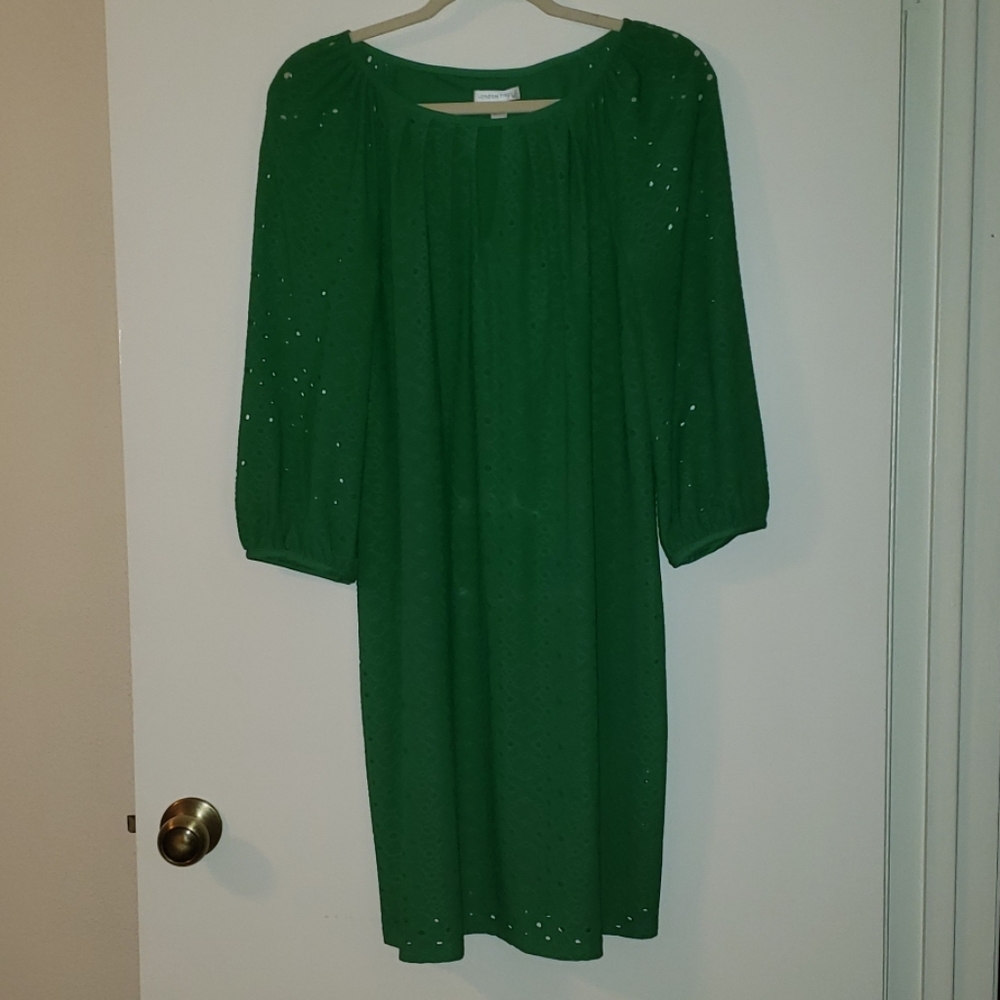 London Times green sheath dress